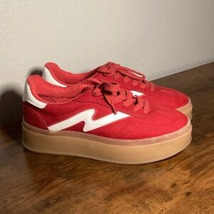 Women’s l Madden Girl Red and White Sneakers